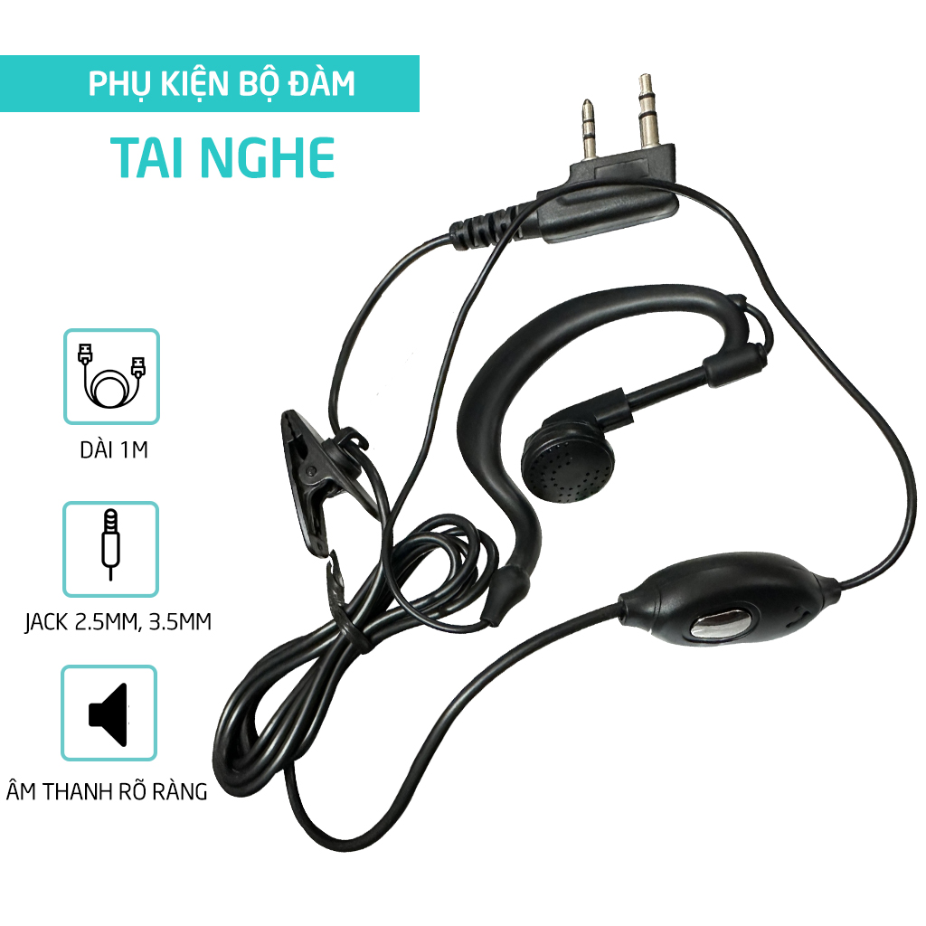 Wired headset for mini walkie talkie with mic
