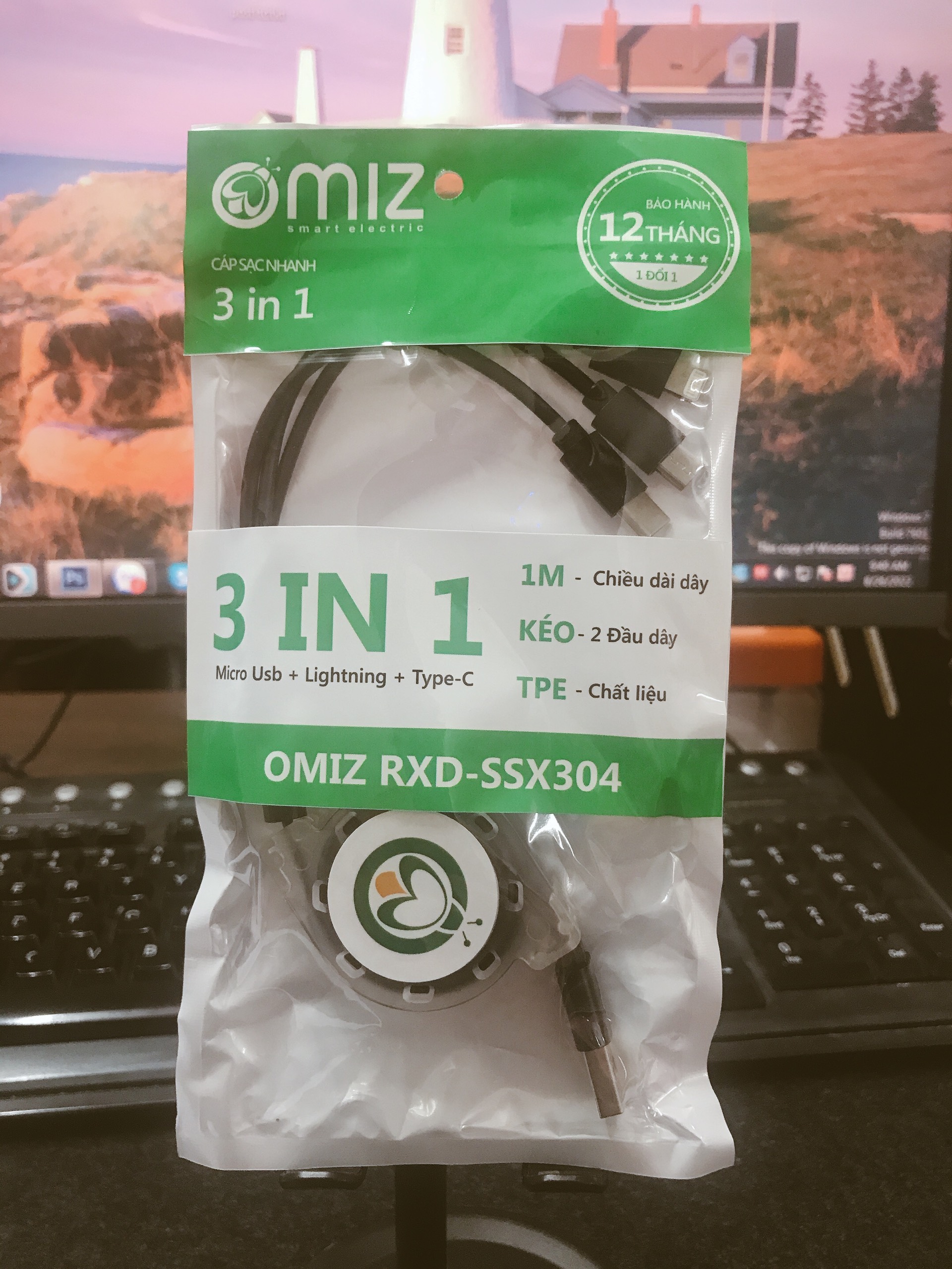 Cáp sạc nhanh 3 in 1 Omiz RXD-SSX304