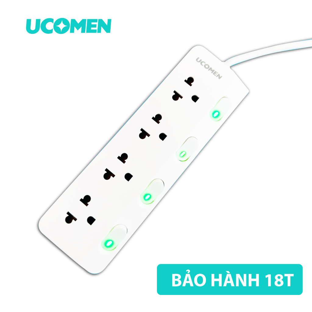 PMS-VN1-04K4S - High-quality safe power socket with 04 independent switches